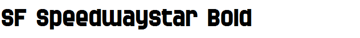 SF Speedwaystar Bold