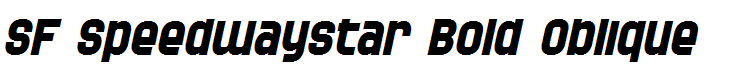 SF Speedwaystar Bold Oblique