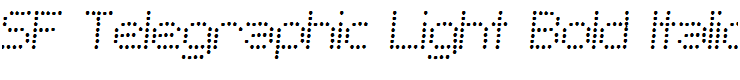 SF Telegraphic Light Bold Italic