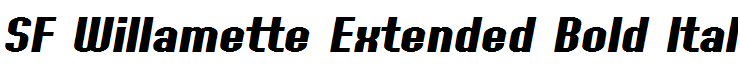 SF Willamette Extended Bold Italic