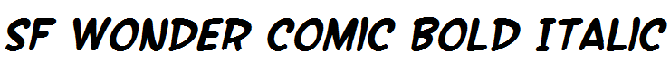 SF Wonder Comic Bold Italic
