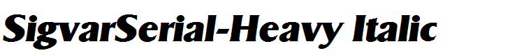 SigvarSerial-Heavy Italic