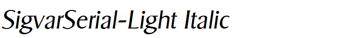 SigvarSerial-Light Italic