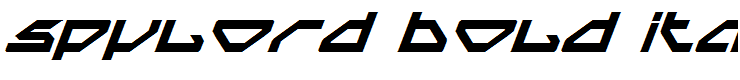 Spylord Bold Italic Bold Italic