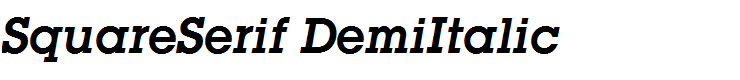SquareSerif DemiItalic