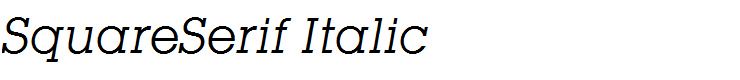 SquareSerif Italic