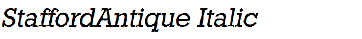 StaffordAntique Italic