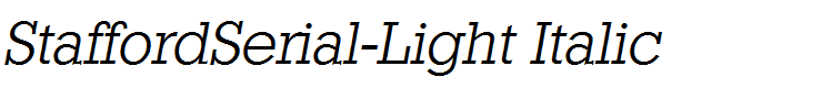 StaffordSerial-Light Italic