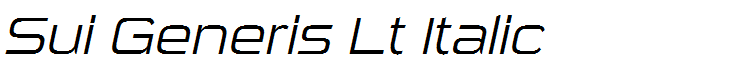 Sui Generis Lt Italic
