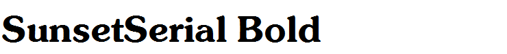 SunsetSerial Bold