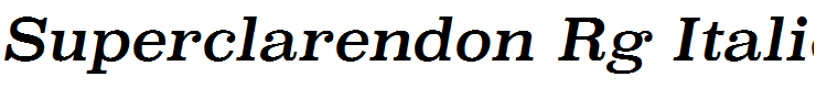 Superclarendon Rg Italic