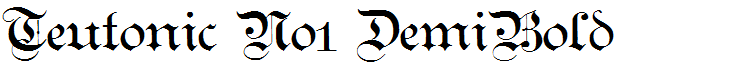 Teutonic No1 DemiBold