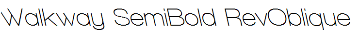 Walkway SemiBold RevOblique