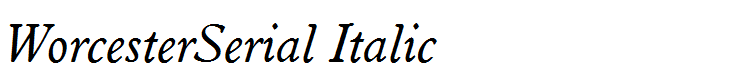WorcesterSerial Italic