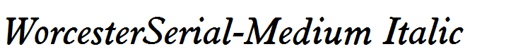 WorcesterSerial-Medium Italic