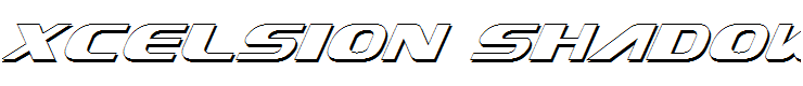 Xcelsion Shadow Italic Shadow Italic