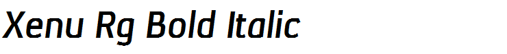 Xenu Rg Bold Italic
