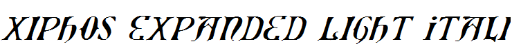 Xiphos Expanded Light Italic Expanded Light Italic