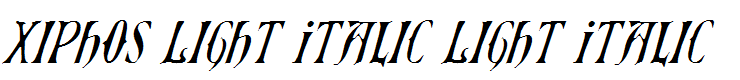 Xiphos Light Italic Light Italic