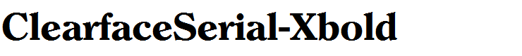 ClearfaceSerial-Xbold