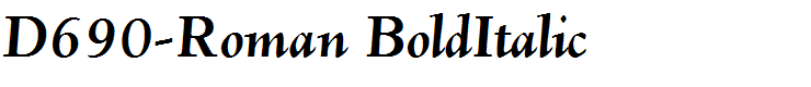 D690-Roman BoldItalic