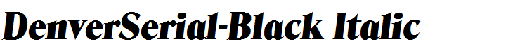 DenverSerial-Black Italic