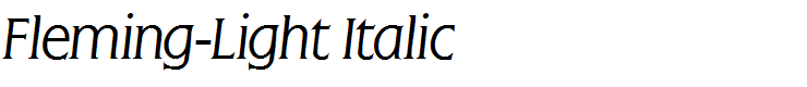 Fleming-Light Italic