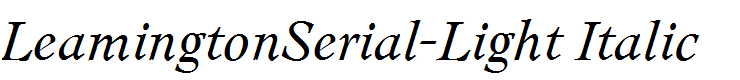 LeamingtonSerial-Light Italic