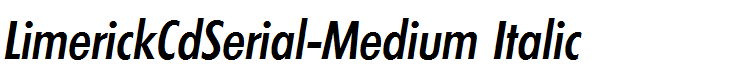 LimerickCdSerial-Medium Italic