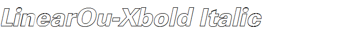 LinearOu-Xbold Italic