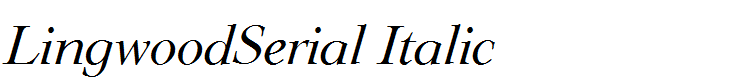LingwoodSerial Italic