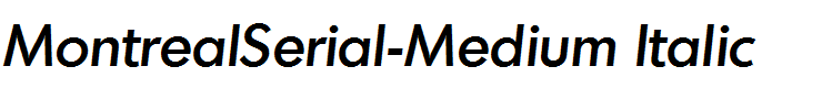 MontrealSerial-Medium Italic