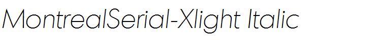 MontrealSerial-Xlight Italic