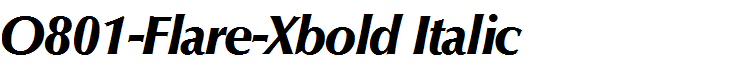 O801-Flare-Xbold Italic