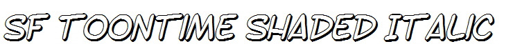 SF Toontime Shaded Italic
