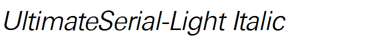 UltimateSerial-Light Italic